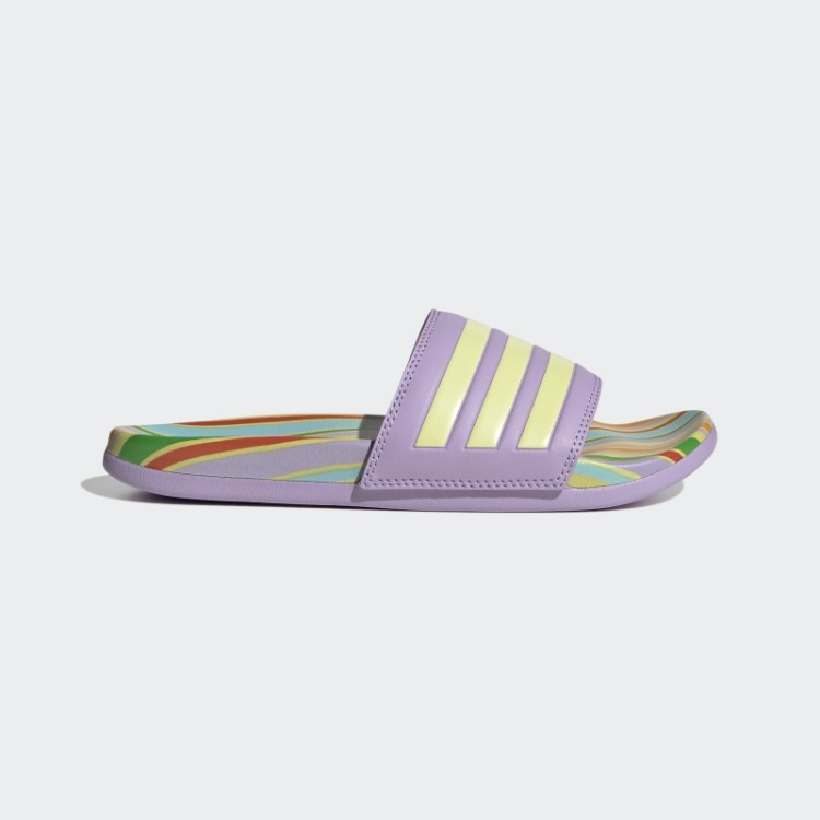 Sandália Adidas Adilette Comfort Com Brilho Roxo