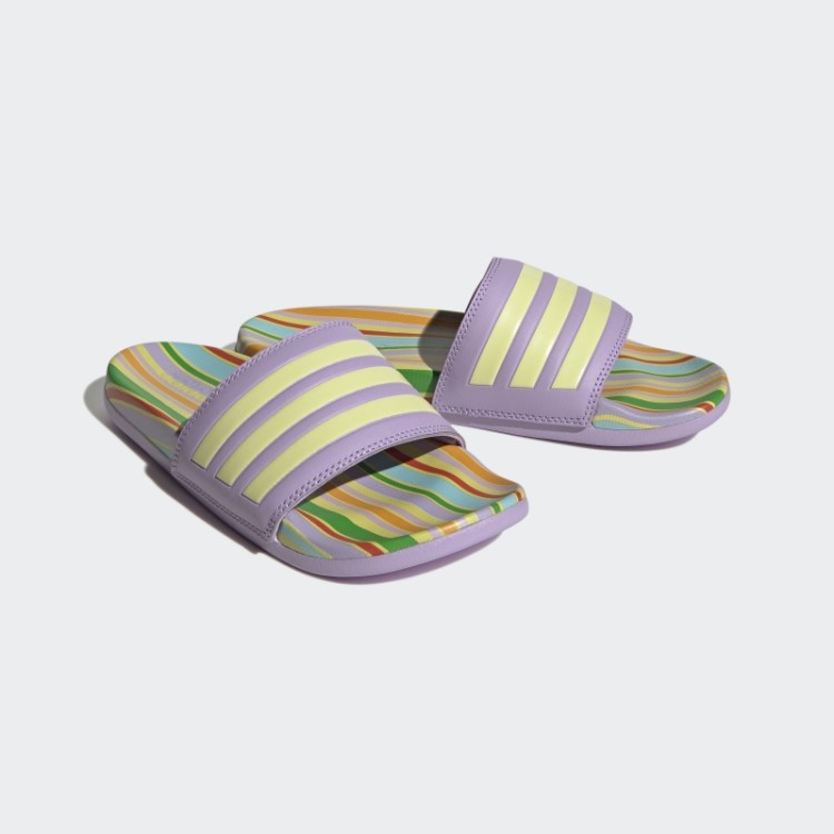 Sandália Adidas Adilette Comfort Com Brilho Roxo