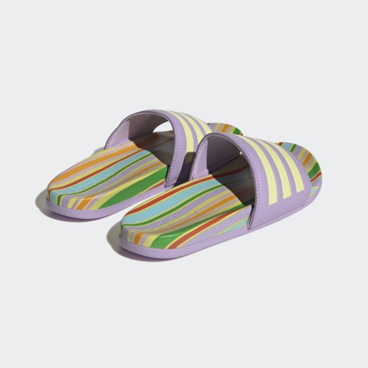 Sandália Adidas Adilette Comfort Com Brilho Roxo