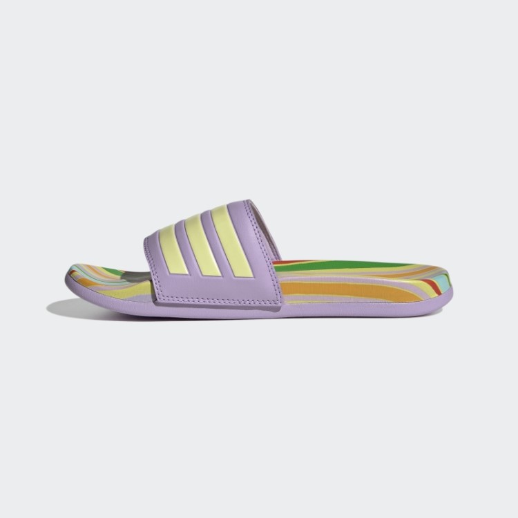 Sandália Adidas Adilette Comfort Com Brilho Roxo