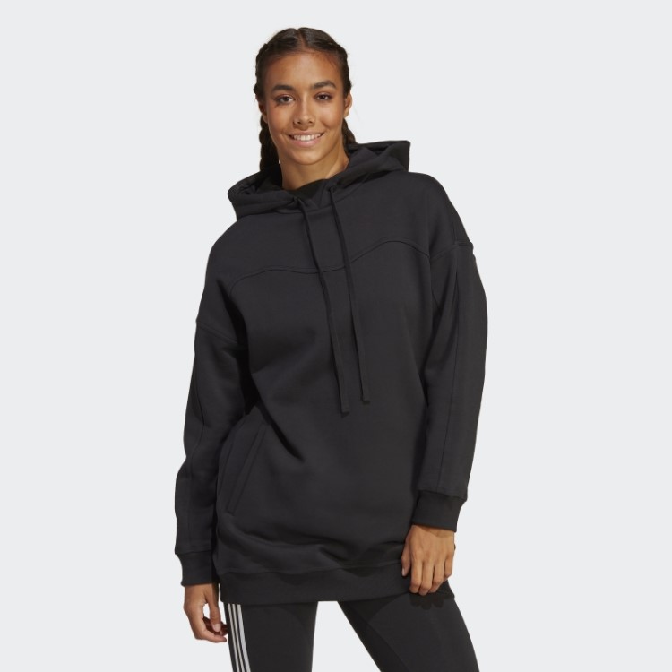 Moletom Com Capuz De Lã Preto Adidas