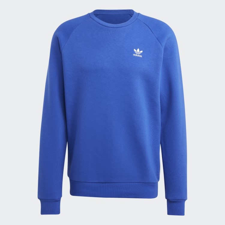 Moletom Gola Careca Trefoil Essentials Azul Adidas