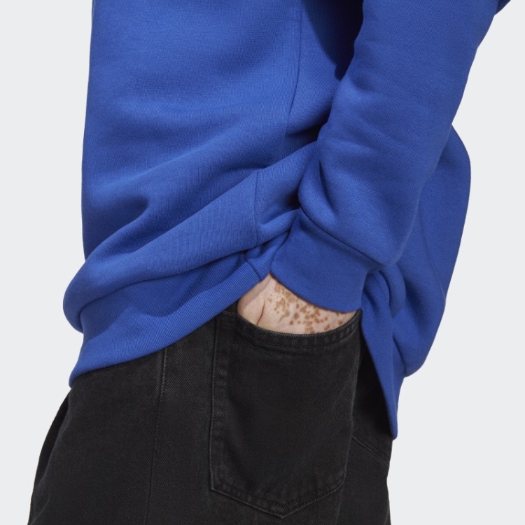 Moletom Gola Careca Trefoil Essentials Azul Adidas