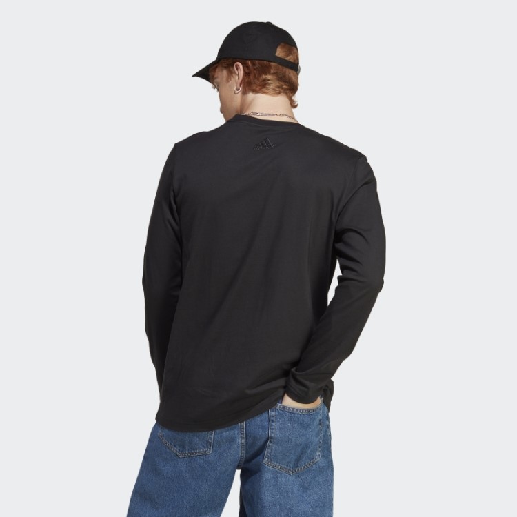 Camiseta Manga Longa Adidas Black Essentials