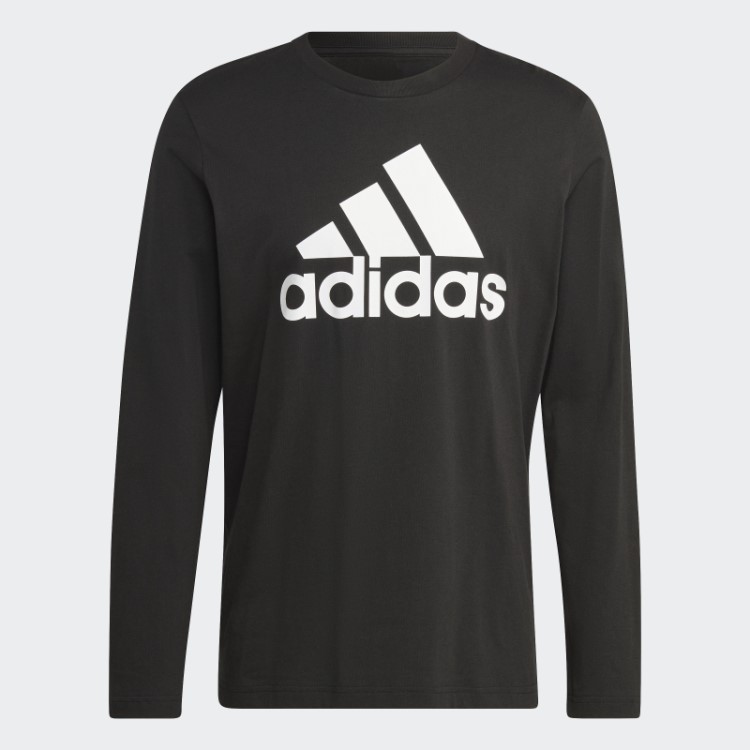 Camiseta Preta Manga Longa Adidas Essentials