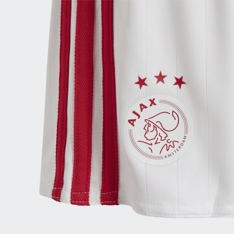 Ajax Amsterdam 22/23 Home Mini Kit Adidas Negrito Vermelho