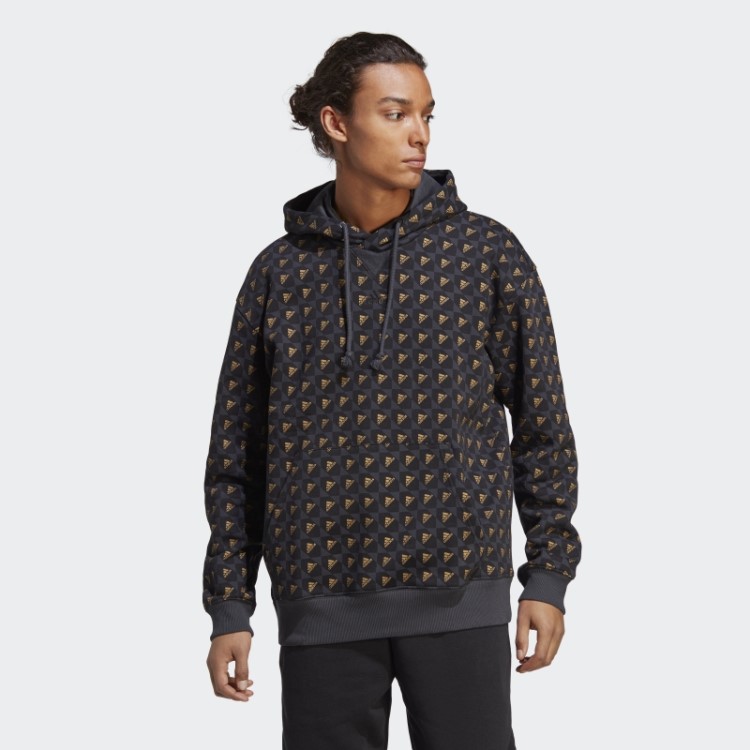 Moletom Com Capuz Adidas All Szn X Logomania Carbono