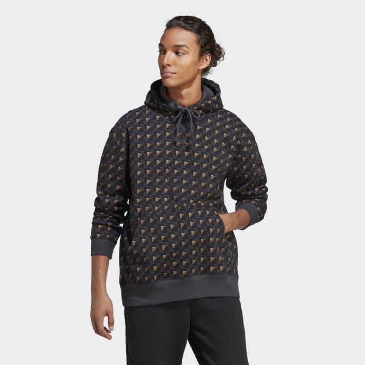 Moletom Com Capuz Adidas All Szn X Logomania Carbono