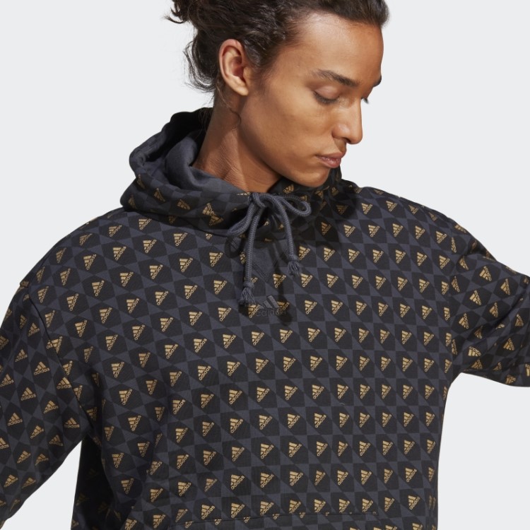 Moletom Com Capuz Adidas All Szn X Logomania Carbono