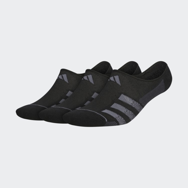 Meias Superlite Listras Super Invisíveis 3 Pares Adidas Preto