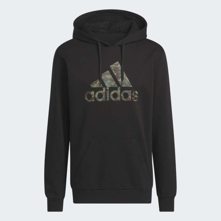 Moletom Com Capuz Camuflado Preto Adidas