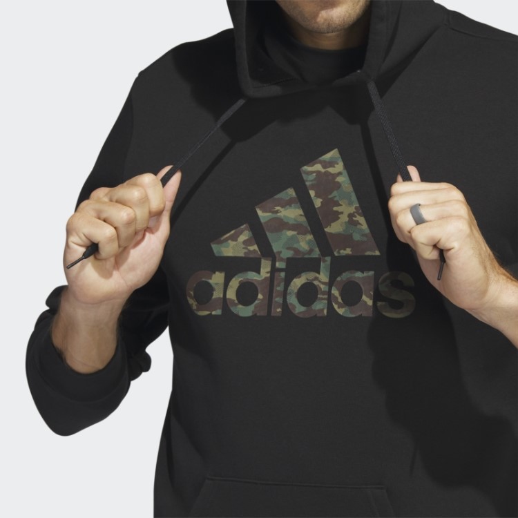 Moletom Com Capuz Camuflado Preto Adidas