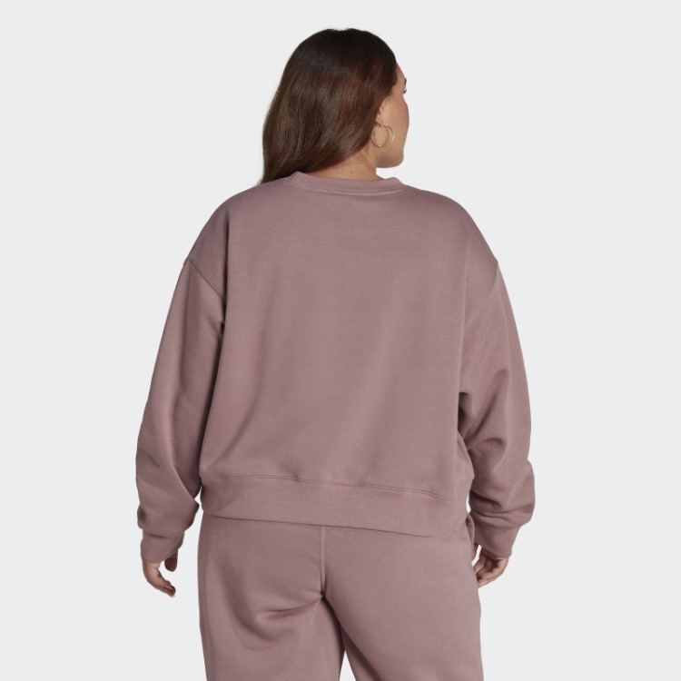Moletom Adidas Roxo Adicolor Essentials Crew (tamanho Grande)