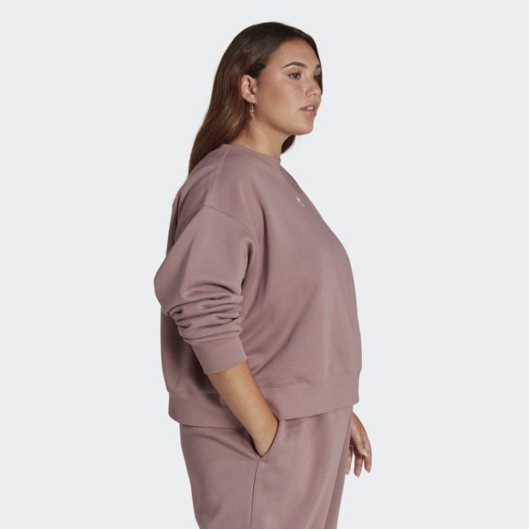 Moletom Adidas Roxo Adicolor Essentials Crew (tamanho Grande)