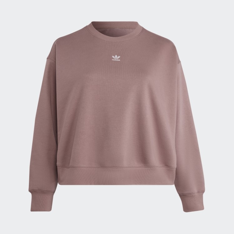 Moletom Adidas Roxo Adicolor Essentials Crew (tamanho Grande)