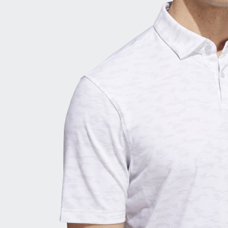 Adidas Camisa Polo Cinza Go-to Com Estampa Camuflada