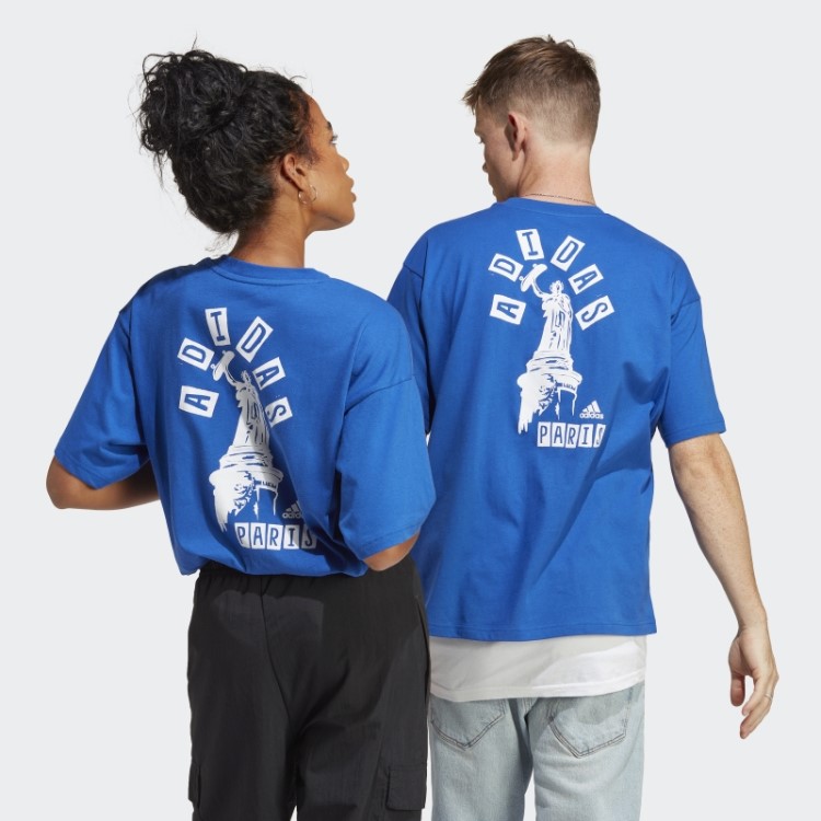 Camiseta Estampada Adidas Azul Royal