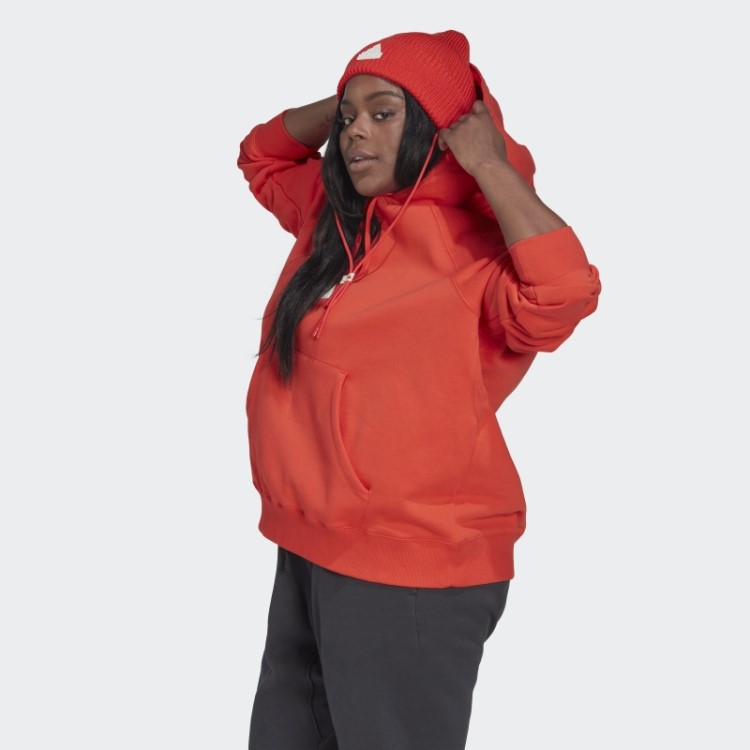 Moletom Com Capuz Vermelho Adidas Oversized (tamanho Grande)