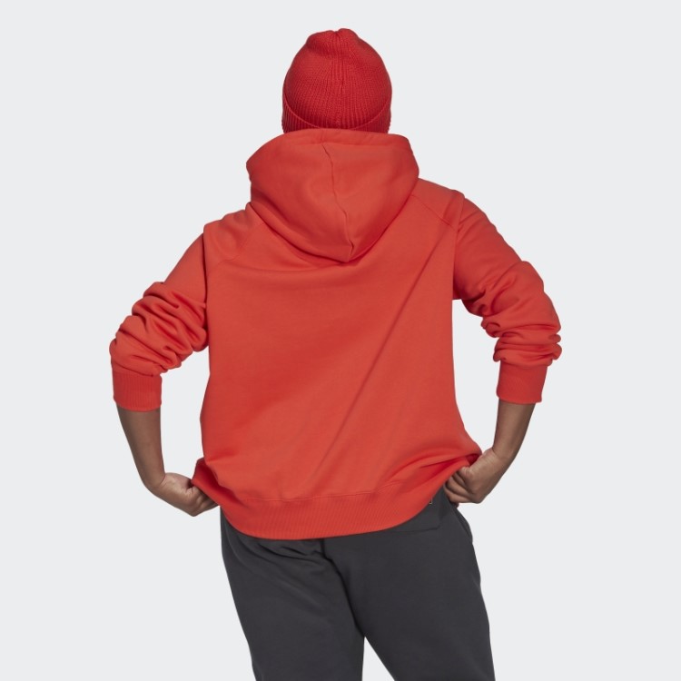 Moletom Com Capuz Vermelho Adidas Oversized (tamanho Grande)