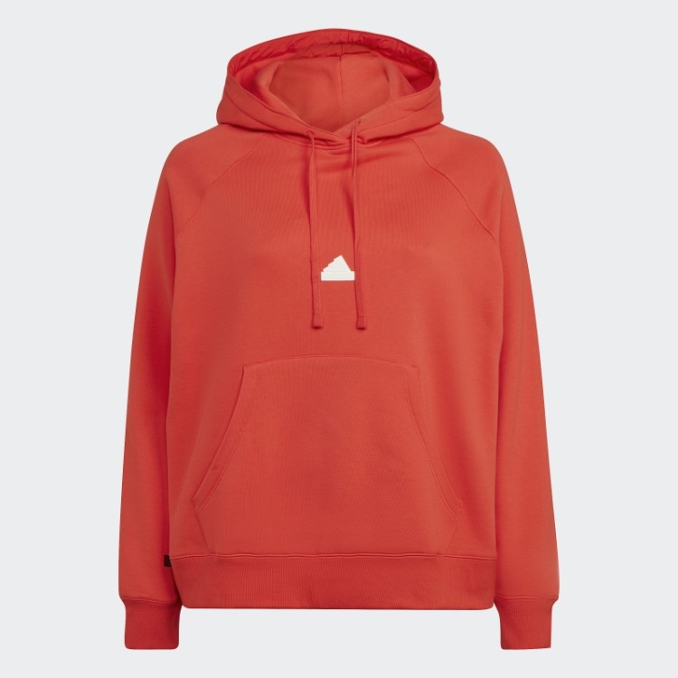 Moletom Com Capuz Vermelho Adidas Oversized (tamanho Grande)