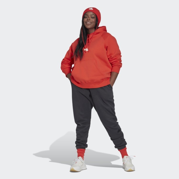 Moletom Com Capuz Vermelho Adidas Oversized (tamanho Grande)