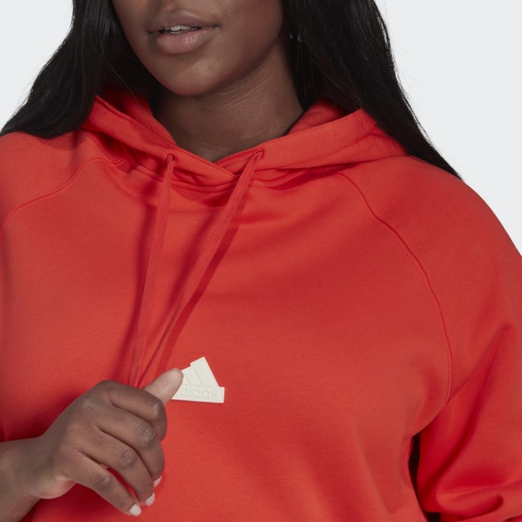 Moletom Com Capuz Vermelho Adidas Oversized (tamanho Grande)