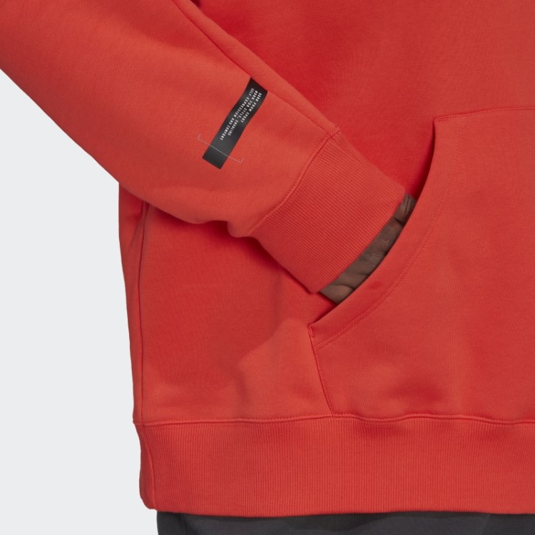 Moletom Com Capuz Vermelho Adidas Oversized (tamanho Grande)