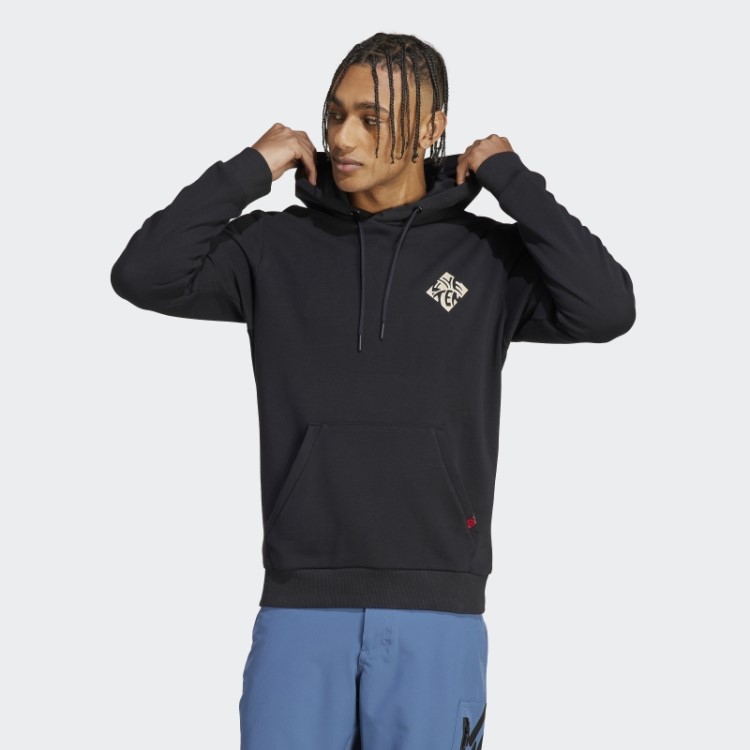 Adidas Moletom Com Capuz Gráfico Five Ten Preto