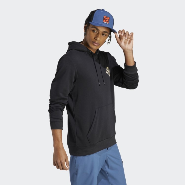 Adidas Moletom Com Capuz Gráfico Five Ten Preto