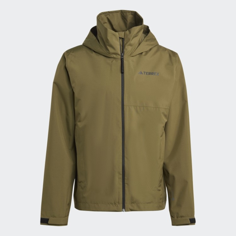 Jaqueta De Chuva De 2 Camadas Olive Terrex Multi Rain.rdy Adidas