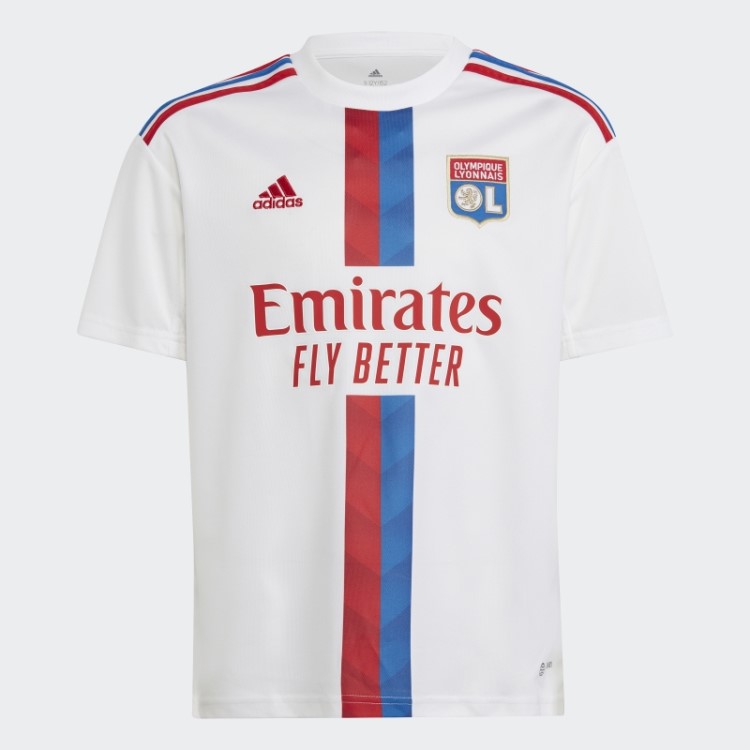 Camisa Branca Olympique Lyonnais 22/23 Casa Adidas Estilosa