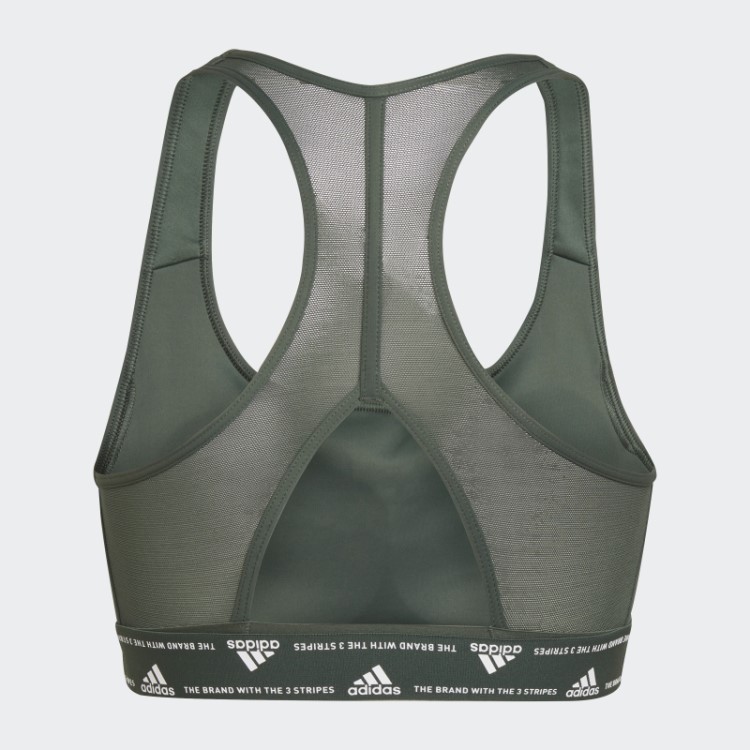 Sutiã De Suporte Médio Powerreact De óxido Verde Adidas