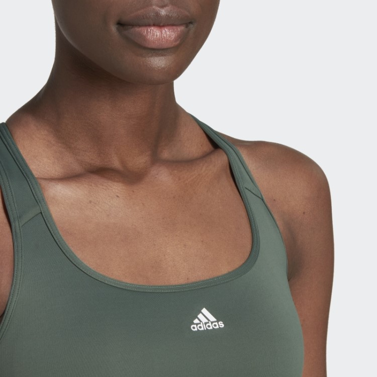 Sutiã De Suporte Médio Powerreact De óxido Verde Adidas