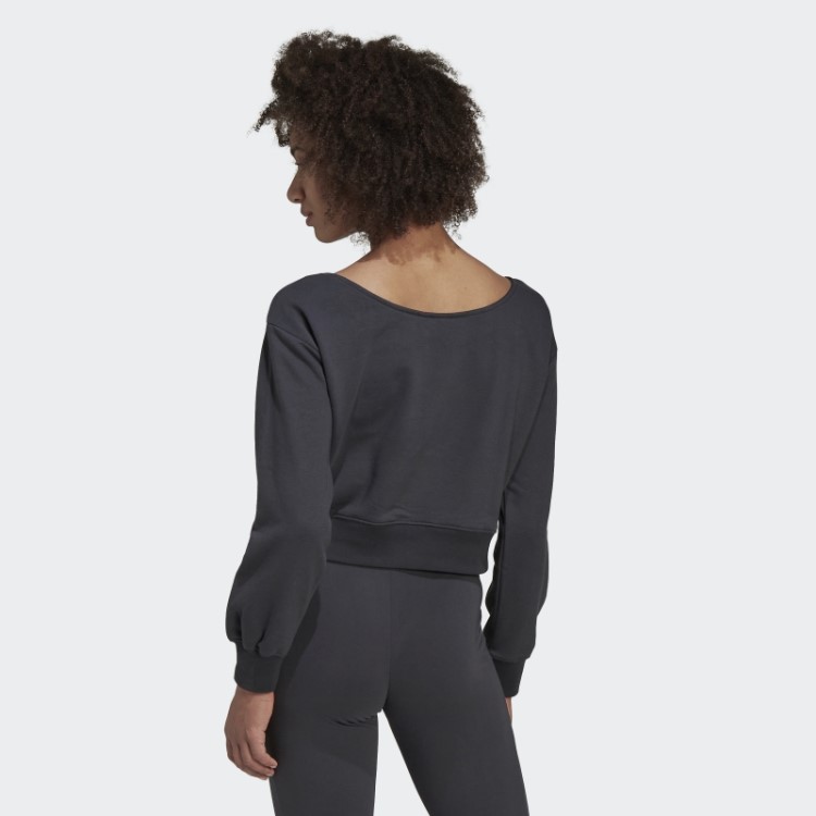 Moletom Slouchy Crew Adidas Carbono