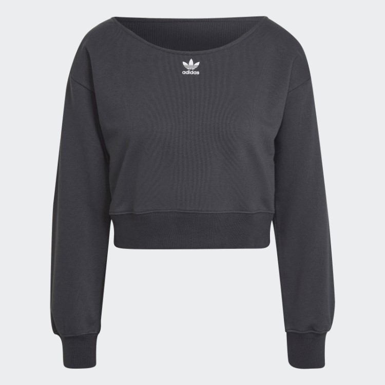 Moletom Slouchy Crew Adidas Carbono