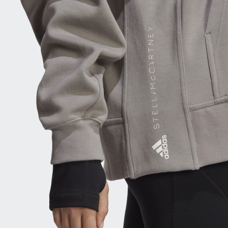 Dove Grey Moletom Adidas By Stella McCartney Com Zíper Na Moda
