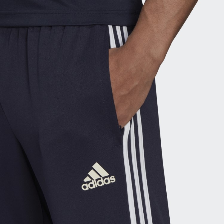 Calça Com As Três Listras Adidas Ink Aeroready Sereno Slim Com Corte Afunilado