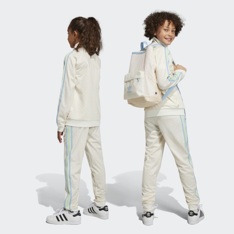 Calça De Corrida Com Estampa De Monograma Adidas Branca