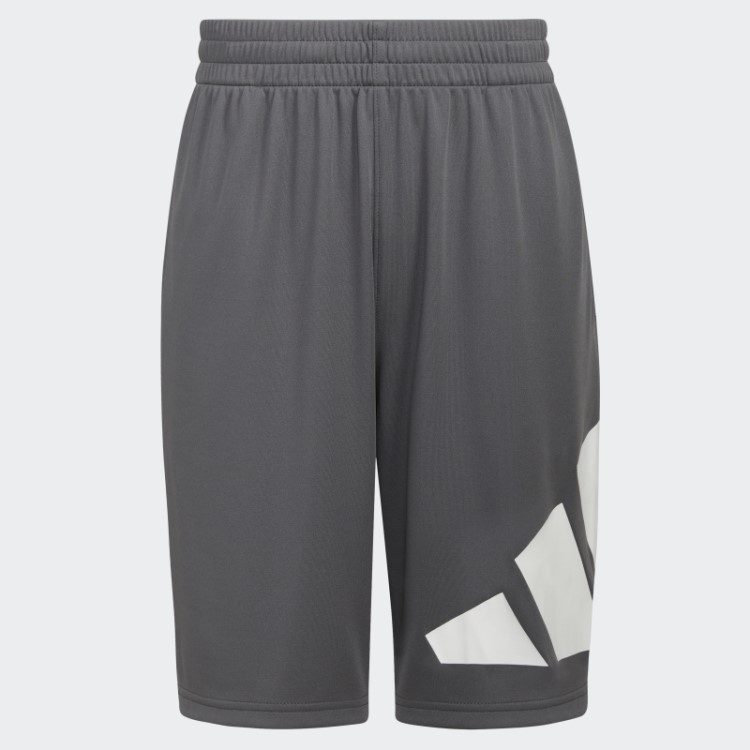 Shorts Essentials Com Logo Lateral Cinza Médio Adidas