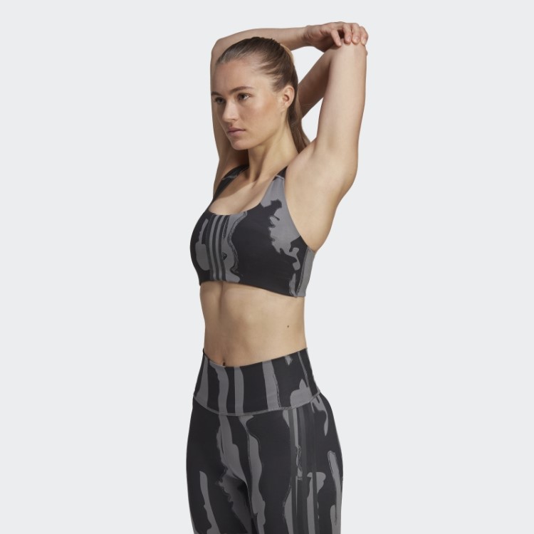 Sutiã De Suporte Médio Adidas Grey Thebe Magugu