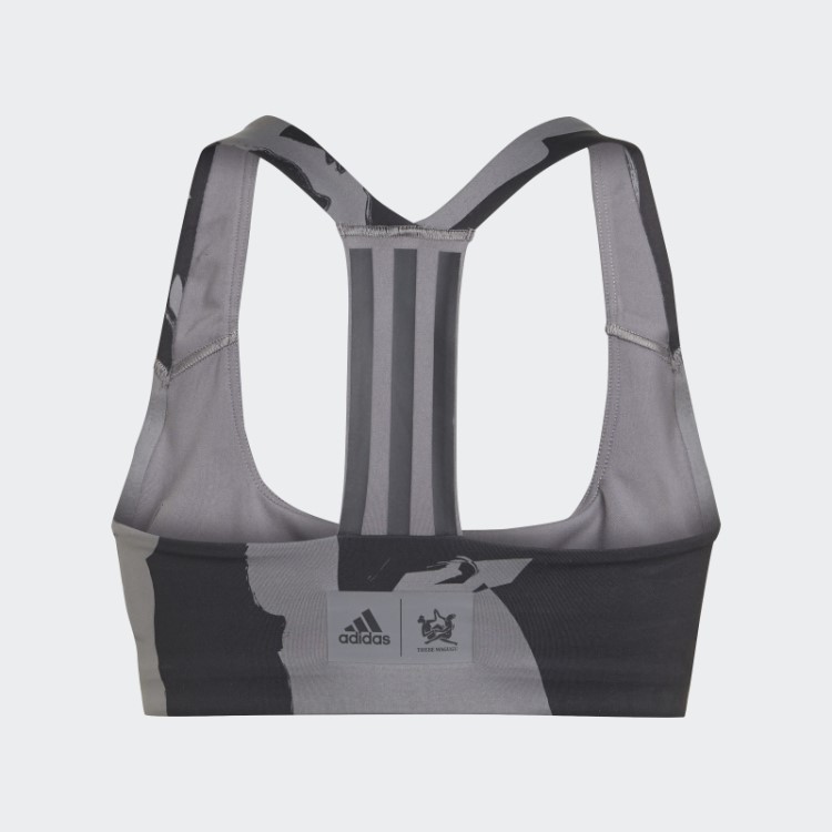 Sutiã De Suporte Médio Adidas Grey Thebe Magugu