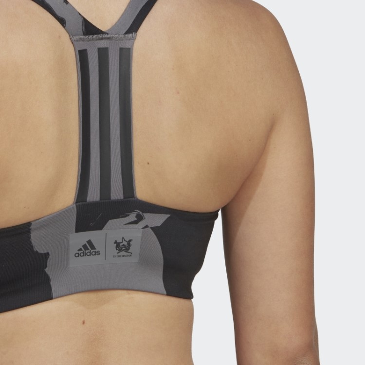 Sutiã De Suporte Médio Adidas Grey Thebe Magugu