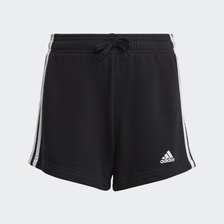 Shorts Com As Três Listras Pretos Essenciais Adidas