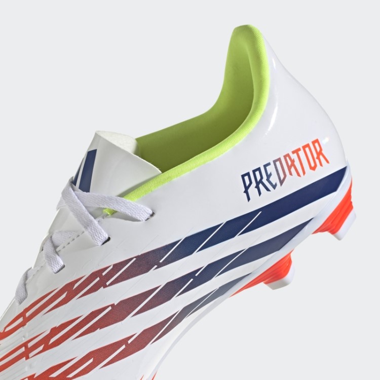 Branco Predador Edge.4 Chuteiras Flexíveis Adidas