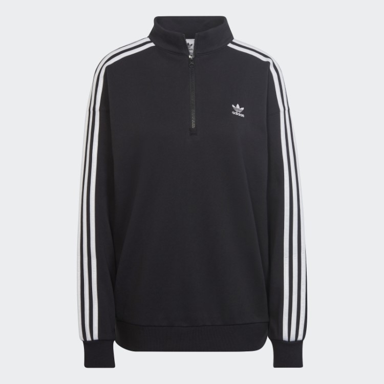 Moletom Adidas Adicolor Trefoil Preto Com Zíper