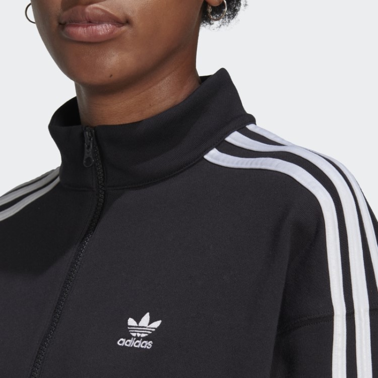 Moletom Adidas Adicolor Trefoil Preto Com Zíper