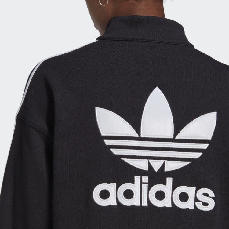 Moletom Adidas Adicolor Trefoil Preto Com Zíper