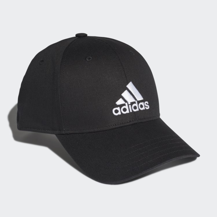 Boné De Beisebol De Algodão Preto Adidas