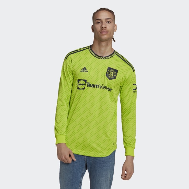 Manchester United 22/23 Terceira Camisa Autêntica De Manga Comprida Adidas Slime