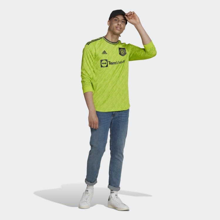 Manchester United 22/23 Terceira Camisa Autêntica De Manga Comprida Adidas Slime
